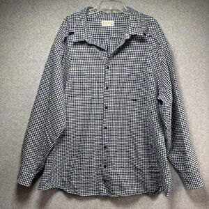 Roundtree & Yorke Outdoor Gingham Button Down Shirt Men's 3XB Long Sleeve Big
